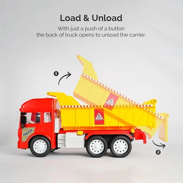 ماشین اسباب بازی کامیون کمپرسی قدرتی موزیکال برند AMT کد 9698
